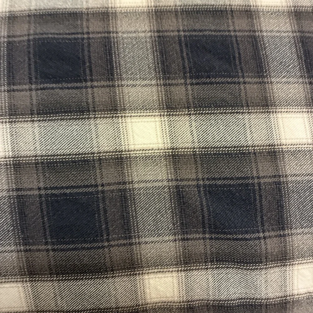 Restoration Hardware Baby & Child Twin Size Sheet Set Navy Plaid Cotton 4 Piece